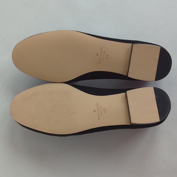 Kate Spade NY Claudia Leather Suede Velvet Slip On Flats 6B Black - Picture 16 of 16